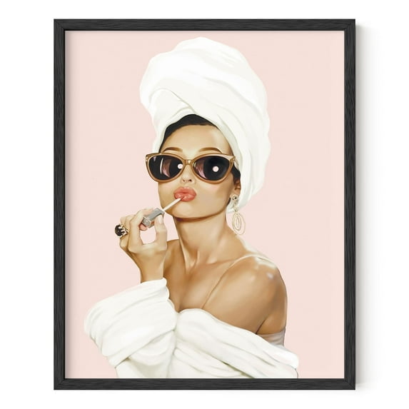HAUS AND HUES Audrey Hepburn Wall Art Vogue Wall Decor | Audrey Hepburn Poster Hollywood Wall Art | Audrey Hepburn Pictures Famous Woman Art Prints Individual (Audrey Hepburn, 16x20 Black Framed)