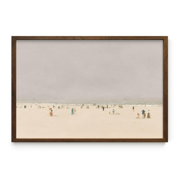 HAUS AND HUES Beach Art Wall Decor - Vintage Beach and Coastal Wall Art Decor with Framed Prints, Antique Charm, and Timeless Coastal Scenes (24x36 Framed Walnut)