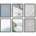 thumbnail image 1 of HAUS AND HUES Beach Pictures Wall Art - Set of 6 Coastal Wall Decor and Beach Posters for Walls, Beach Artwork for Walls, Ocean Wall Art Prints, Beach Wall Decor Blue Wall Art (11x14, Unframed), 1 of 6