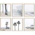 thumbnail image 1 of HAUS AND HUES Beach Posters and Beach Wall Decor - Set of 6 Beach Art Prints and Beach Wall Art, Beach Pictures Wall Art Beach Art Wall Decor Coastal Wall Art Beach Prints (16x20, Framed Beige), 1 of 6