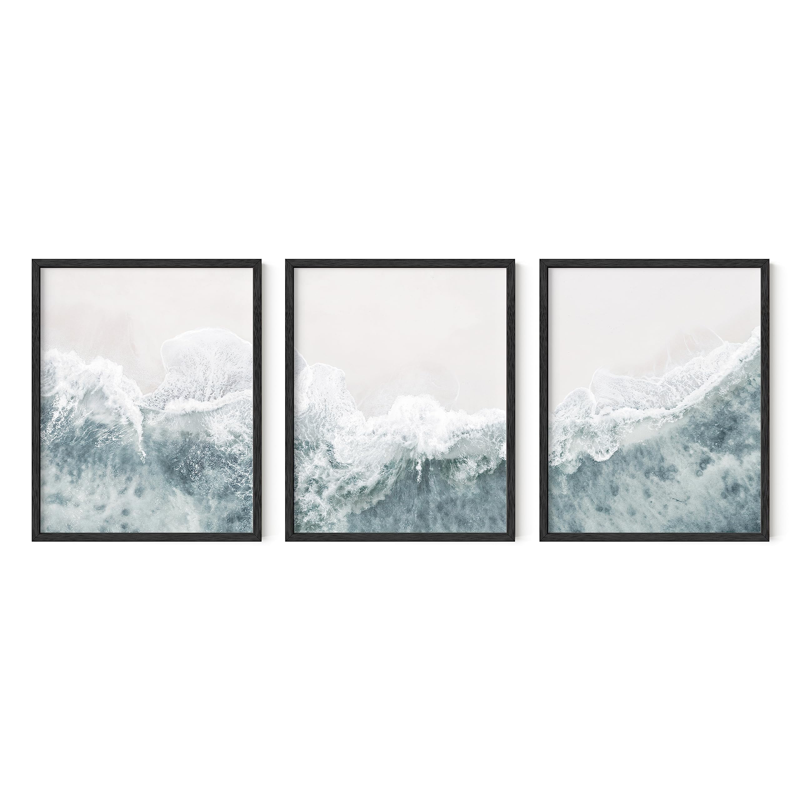 HAUS AND HUES Beach Wall Decor - Set of 3 Beach Pictures Wall Art ...