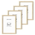 thumbnail image 1 of HAUS AND HUES Beige Wood Picture Frames 5x7 - Bulk Photo Frames 5x7 Set of 4, 5x7 Frames for Pictures, Photo Gallery Wall Frame Set 5x7 Picture Frame Bulk, Natural Wood Frames 5 x 7 (Beige Oak Frames), 1 of 6