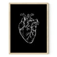 thumbnail image 1 of HAUS AND HUES Black and White Wall Decor - Heart Wall Art Dark Academia Room Decor, Goth Wall Art Heart Anatomy Poster, Anatomy Art Pictures Wall Decor, Heart Art Edgy Wall Decor (Framed Beige 16x20), 1 of 1