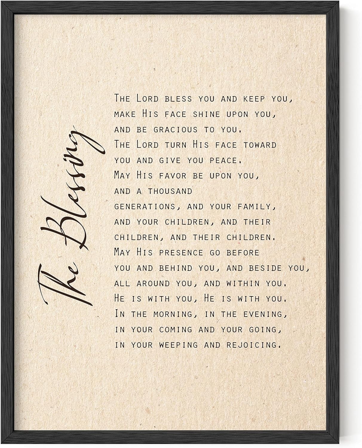HAUS AND HUES The Blessing Christian Wall Art - May the Lord Bless You ...