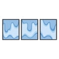 thumbnail image 1 of HAUS AND HUES Blue Wall Art Framed - Set of 3 Watercolor Painting Art, Blue Art Wall Decor Contemporary Wall Art, Blue Modern Wall Art, Color Drip Art, Blue Abstract Wall Art (16x20 Black Framed), 1 of 6