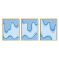 thumbnail image 1 of HAUS AND HUES Blue Wall Art Framed - Set of 3 Watercolor Painting Art, Blue Art Wall Decor Contemporary Wall Art, Blue Modern Wall Art, Watercolor art, Blue Abstract Wall Art (12x16, Biege Framed), 1 of 6