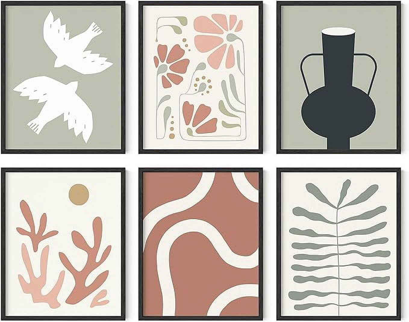 HAUS AND HUES Boho Posters - 6 Piece Art, Nature Wall Prints, Neutral ...