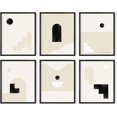 thumbnail image 1 of HAUS AND HUES Boho Prints Neutral Wall Art - Set of 6 Boho Posters Mid Century Modern Wall Art Boho Prints Wall Art Boho Posters and Prints Wall Art Mid Century Modern Wall Art (Black Framed 8x10), 1 of 6