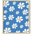thumbnail image 1 of HAUS AND HUES Daisy Wall Art - Blue Wall Art Flower Pictures Wall Decor, Blue Floral Wall Daisy Flower Painting, Flower Art Blue Wall Decor for Living Room Daisy Decor (16x20, Framed Beige), 1 of 6