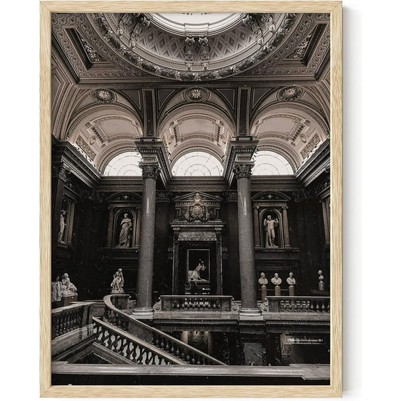 HAUS AND HUES Dark Academia Aesthetic Room Decor Light Academia Aesthetic Room Decor Aesthetic Wall Art Bedroom Dark Academia Room Decor Aesthetic Posters for Room BEIGE FRAMED 12"x16"