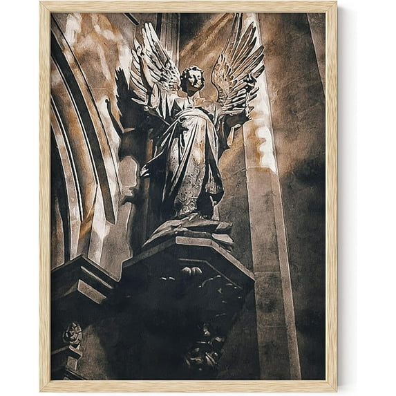 HAUS AND HUES Dark Academia Aesthetic Room Decor - Light Academia Aesthetic Room Decor, Dark Academia Room Decor Aesthetic Posters, Light Academia Room Decor Wall Posters BEIGE FRAMED 12" x 16"