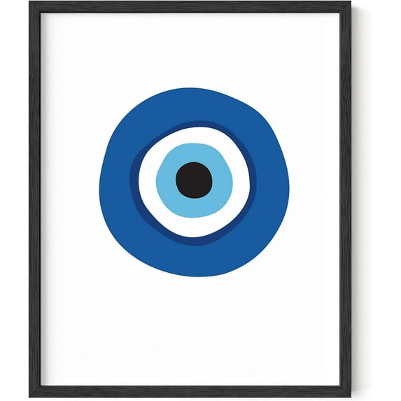 HAUS AND HUES Evil Eyes For Wall - Blue Posters For Room Aesthetic, Abstract Blue Art Posters and Prints, Eye Posters For Wall, Big Eyes Painting Prints, Eyes Prints For Wall Decor (16x20, Unframed)