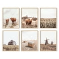 thumbnail image 1 of HAUS AND HUES Farmhouse Art Set of 6, Cow Wall Art, Framed Wall Art Barn Pictures Wall Decor, Cow Pictures Wall Decor Farmhouse Pictures, Animal Wall Art Decor, Cow Wall Decor (Beige Framed, 8x10), 1 of 6