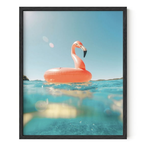 HAUS AND HUES Flamingo Art and Beach Pictures Wall Art - Flamingo Wall Art and Beach Art Wall Decor, Peach Pink Flamingos Poster Beach Prints Wall Decor, Beach Prints Wall Art (16" x 20" Unframed)