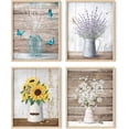 thumbnail image 1 of HAUS AND HUES Flower Wall Decor - Set of 4 Floral Wall Art, Floral Wall Decor, Flower Wall Art, Framed Flower Painting, Floral Pictures Wall Decor, Flower Pictures Wall Decor (Framed Beige 11x14), 1 of 6