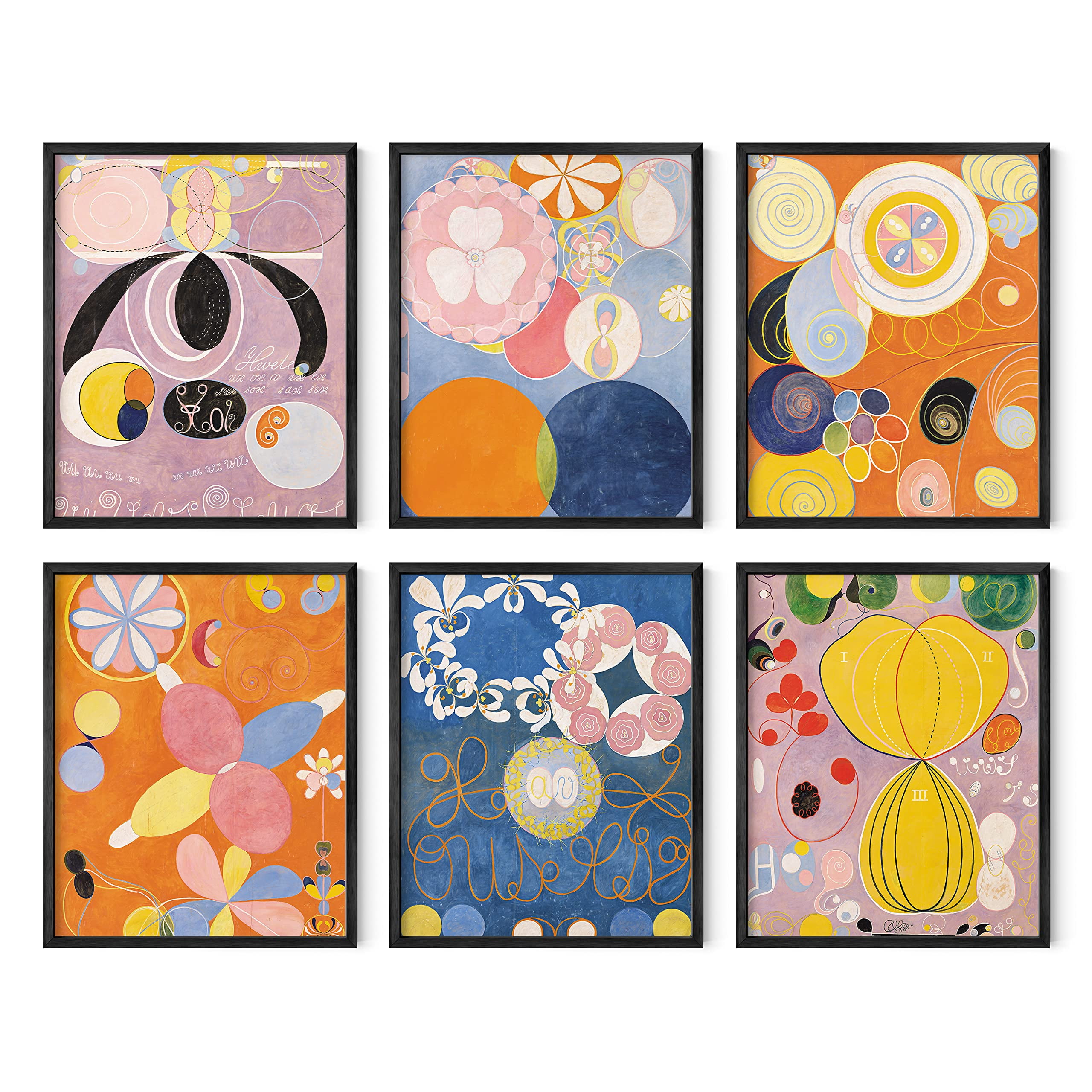HAUS AND HUES Framed Abstract Wall Art- Set of 6 Famous Artist ...