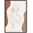 thumbnail image 1 of HAUS AND HUES Framed Minimalist Art, One Line Wall Art, Minimalist Poster Framed Wall Art of Women, Feminist, Minimalist Woman Print, Boho Prints Line Art Woman with Color (Unframed 24x36), 1 of 6
