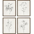 thumbnail image 1 of HAUS AND HUES Framed Vintage Botanical Prints - Set of 4 Framed Farmhouse Bedroom Wall Decor, Rustic Art for Bathroom, Farmhouse Decor Pictures for Living Room, Boho Decor (8x10, Framed Walnut), 1 of 5
