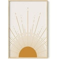 thumbnail image 1 of HAUS AND HUES Framed Wall Art Boho, Southwestern Wall Art Framed, Sun Wall Decor, Contemporary Art Prints, Midcentury Wall Art, Contemporary Geometric Mid Century Modern Sun (Framed Beige 24x36), 1 of 6