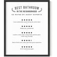 thumbnail image 1 of HAUS AND HUES Funny Bathroom Decor & Bathroom Print, Funny Bathroom Signs Decor Funny Toilet Signs, Bathroom Review Sign, Would Poop Here Again Sign, Bathroom Art Print (Unframed 16x20), 1 of 6