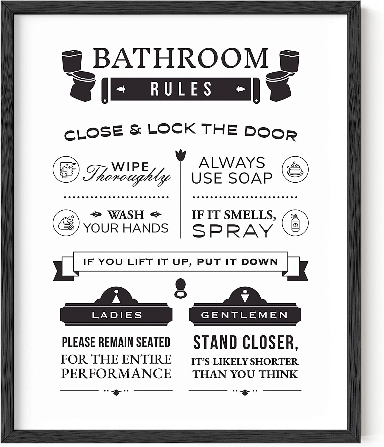 HAUS AND HUES Funny Bathroom Decor & Bathroom Signs, Funny Bathroom ...