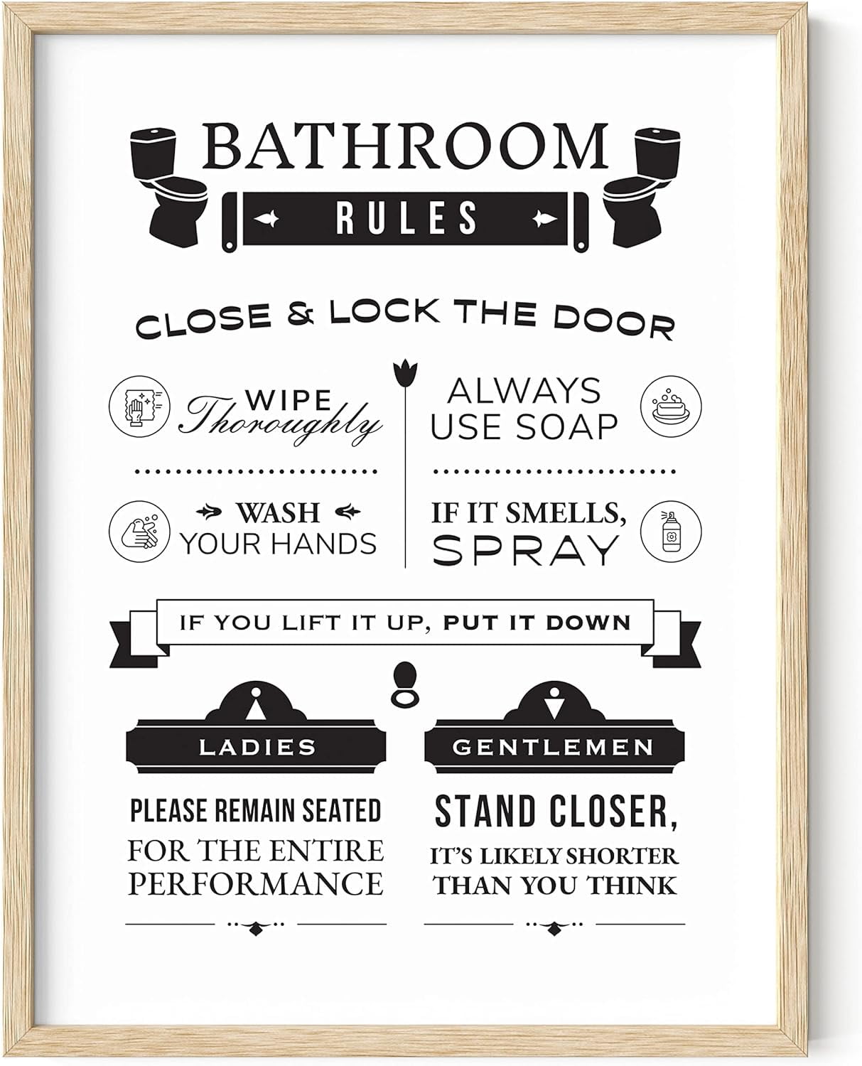 HAUS AND HUES Funny Bathroom Decor & Bathroom Signs Funny Bathroom Wall ...