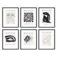 thumbnail image 1 of HAUS AND HUES Henri Matisse Posters and Picasso Wall Art - Set of 6 Matisse Prints and Picasso Posters Matisse Picasso With Artist Names Set of 6 BLACK FRAMED 8"x10" (With Artists Logo), 1 of 6