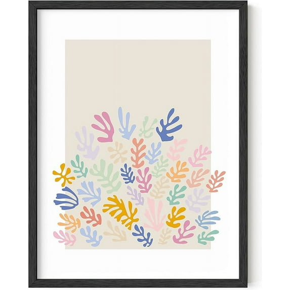 HAUS AND HUES Henri Matisse Prints, Matisse Wall Art Exhibition Poster, Danish Pastel Room Decor Aesthetic, Danish Pastel Posters, Pastel Aesthetic Room Decor Matisse Poster (Black Framed, 12x16)