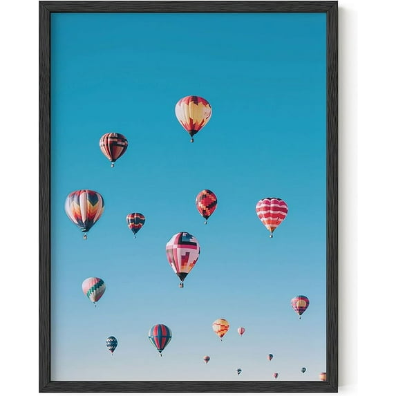 HAUS AND HUES Hot Air Balloon Poster Hot Air Balloon Decorations | Hot Air Balloon Wall Decor | Beautiful Scenery Wall Art | Hot Air Balloon Painting | 12" x 16" UNFRAMED (Hot Air Balloons)