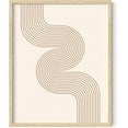 thumbnail image 1 of HAUS AND HUES Line Art Mid Century Modern Wall Decor - Boho Prints Wall Art Abstract Geometric Wall Decor Line Art Prints Modern Boho Art Wall Decor Snaking River from Top Left (16x20 Framed Beige), 1 of 6