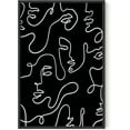 thumbnail image 1 of HAUS AND HUES Line Art Wall Decor - Wall Art Woman Silhouette Minimalist Line Art Female Poster Minimalist Art Wall Silhouette Female Figure Posters Black Face Collage (Unframed 24x36), 1 of 6