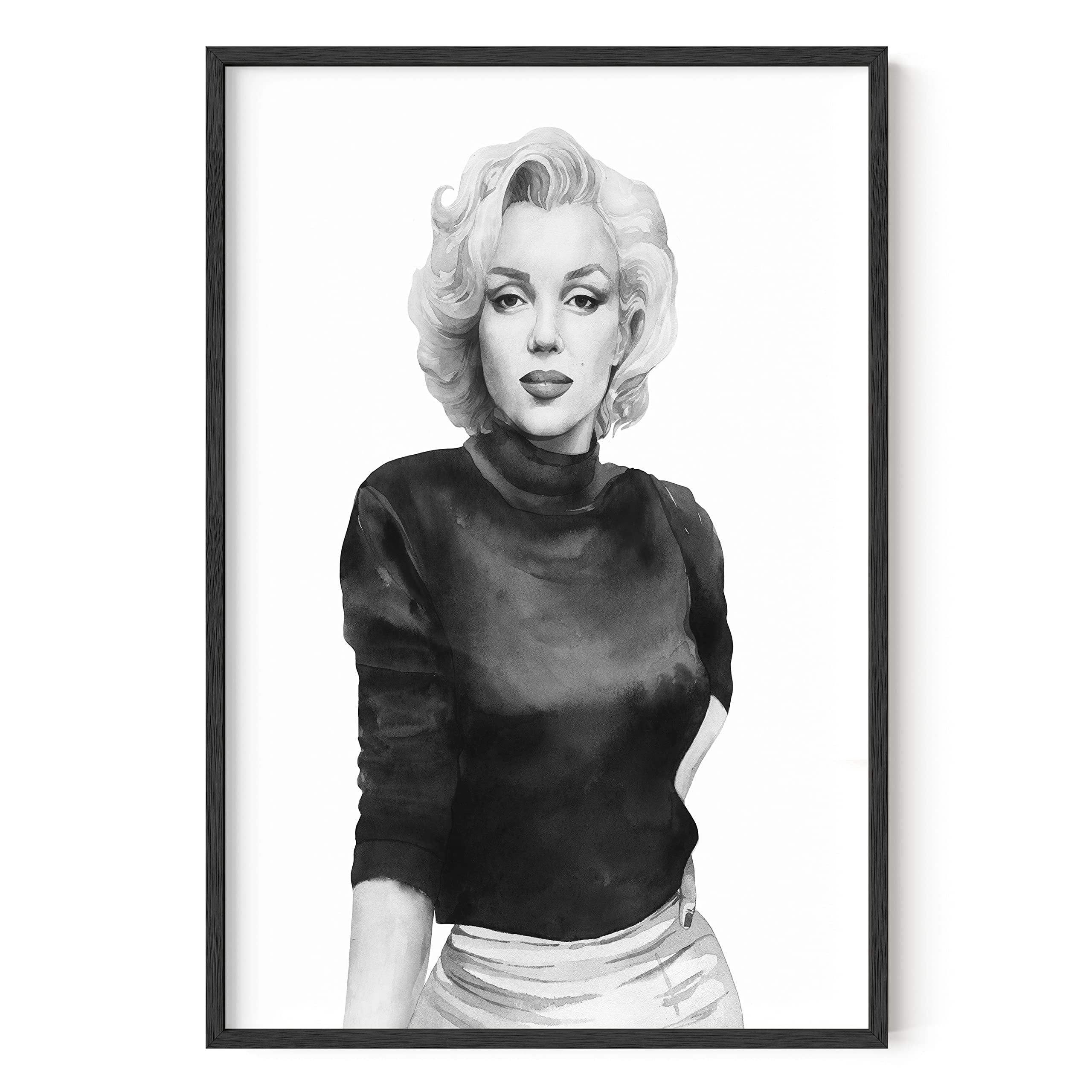 HAUS AND HUES Marilyn Monroe Poster Marilyn Monroe Wall Art Black and ...