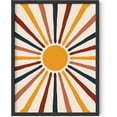 thumbnail image 1 of HAUS AND HUES Mid Century Modern Wall Art Sun Boho Posters and Prints Wall Art Mid Century Modern Print Sun Art Print Boho Pictures for Wall Boho Art Boho Prints (12x16 Black Framed), 1 of 6
