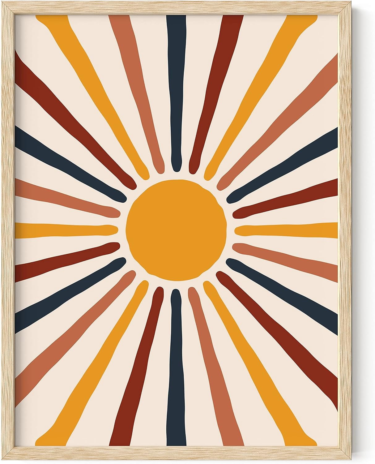 HAUS AND HUES Mid Century Modern Wall Art Sun Boho Posters and Prints ...