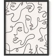 thumbnail image 1 of HAUS AND HUES Minimalist Line Art Wall Decor Woman Art Print Minimalist Art Wall Decor, Silhouette Wall Art Minimalist Line Art Posters, Minimalist Face Collage Line Art (16x20, UNFRAMED), 1 of 6