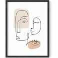 thumbnail image 1 of HAUS AND HUES Minimalist Picture Line Drawing Wall Art Minimal Wall Art Minimalist Poster Minimalist Line Art Minimalist Art Wall Decor Simple Poster UNFRAMED 12” x 16” (Colored Abstract Face), 1 of 6