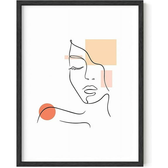 HAUS AND HUES Minimalist Wall Art Abstract Poster Line Art Drawing Poster | Sketch Wall Art Minimalist Women Wall Decor | Abstract Wall Art Minimalist Posters (12" x 16", UNFRAMED)
