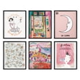 thumbnail image 1 of HAUS AND HUES Pink Wall Decor - Set of 6 Feminine Wall Art, Matisse Wall Art Framed, Aesthetic Room Decor Vintage Framed Art, Wall Decor Pink Art, Pink Wall Decor For Girls Room (16x20, Framed Black), 1 of 6