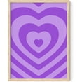 thumbnail image 1 of HAUS AND HUES Purple Wall Decor for Bedroom - Purple Pictures Wall Decor Purple Wall Art Wall Posters Aesthetic Purple Aesthetic Dedroom Posters for Teen | Layered Purple Heart (Beige Framed, 12x16), 1 of 6