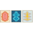 thumbnail image 1 of HAUS AND HUES Retro Posters For Room Aesthetic - Set of 3 Colorful Wall Decor, Bright Abstract Wall Art, Pink Art, Blue Yellow Wall Art, Trippy Prints, Pink Abstract Wall Art (Beige Framed, 16x20), 1 of 6