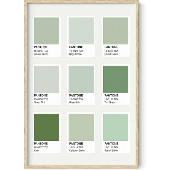 HAUS AND HUES Sage Green Room Decor Aesthetic Green Wall Decor Dorm Room Wall Decor Sage Green Wall Decor Aesthetic Posters for Bedroom Green Wall Art Dark Green Room Decor (24" x 36" Framed Beige)
