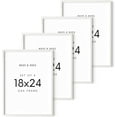 thumbnail image 1 of HAUS AND HUES Set of 4 Beige Poster Frames 18 x 24 - Natural Wood Frames 18x24, Gallery Wall Frame Set, Wood Picture Frames 18 x 24, 18x24 Frames for Paintings, Art 18 x 24 Frames (White Oak Frames), 1 of 6