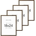 thumbnail image 1 of HAUS AND HUES Set of 4 Walnut Poster Frames 18 x 24 - Natural Wood Frames 18x24, Gallery Wall Frame Set, Wood Picture Frames 18 x 24, 18x24 Frames for Paintings, Art 18 x 24 Frames (Walnut Oak Frames), 1 of 6