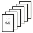 thumbnail image 1 of HAUS AND HUES Set of 6 11x17 Picture Frame - 11x17 Frames Black Picture Frames Collage Wall Decor, 11x17 Poster Frame Wooden Picture Frames, 17x11 Picture Frame Black Photo Frames (Black Oak Frame), 1 of 6