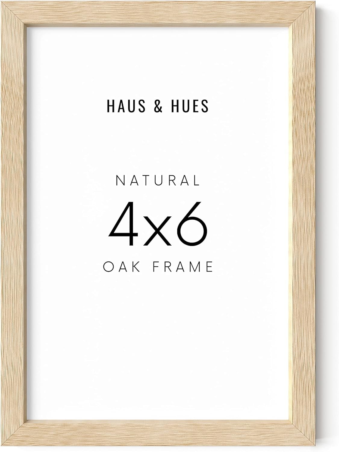 Beige Oak 4x6 Rectangular Wall and Tabletop Picture Frame