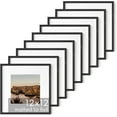 thumbnail image 1 of HAUS AND HUES Solid Oak Wood 12”x12” Picture Frames Matted to 8”x8” Set of 9 - Square Picture Frames 12x12, Set of 9 12x12 Frames with Mat, 12x12 Black Picture Frames, Square Wooden Black Frames, 1 of 6