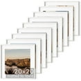 thumbnail image 1 of HAUS AND HUES Solid Oak Wood 20”x20” Picture Frames Matted to 16”x16” Set of 9 - White Square Picture Frames, Photo Gallery Wall Frame Set, 20x20 Square Picture Frames, Square White Frames Bulk, 1 of 6