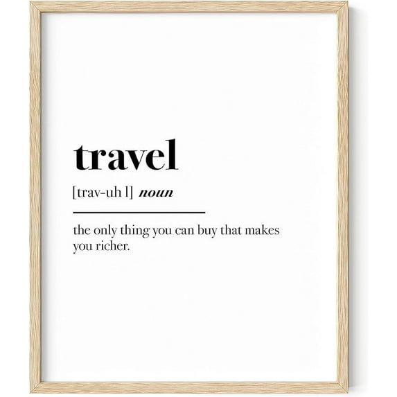 HAUS AND HUES Travel Wall Decor Travel Posters Wanderlust Decor Travel Quotes Wall Art Typography Decor Adventure Wall Decor Travel Art White Wall Travel Theme Decor Unframed 16x20