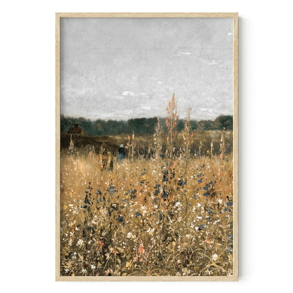 HAUS AND HUES Vintage Botanical Prints - Field Vintage Print Modern Farmhouse Decor Ideal for Farmhouse Bedroom Wall Decor, Farmhouse Prints for Modern Vintage and Rustic Home Decor (24x36 Unframed)