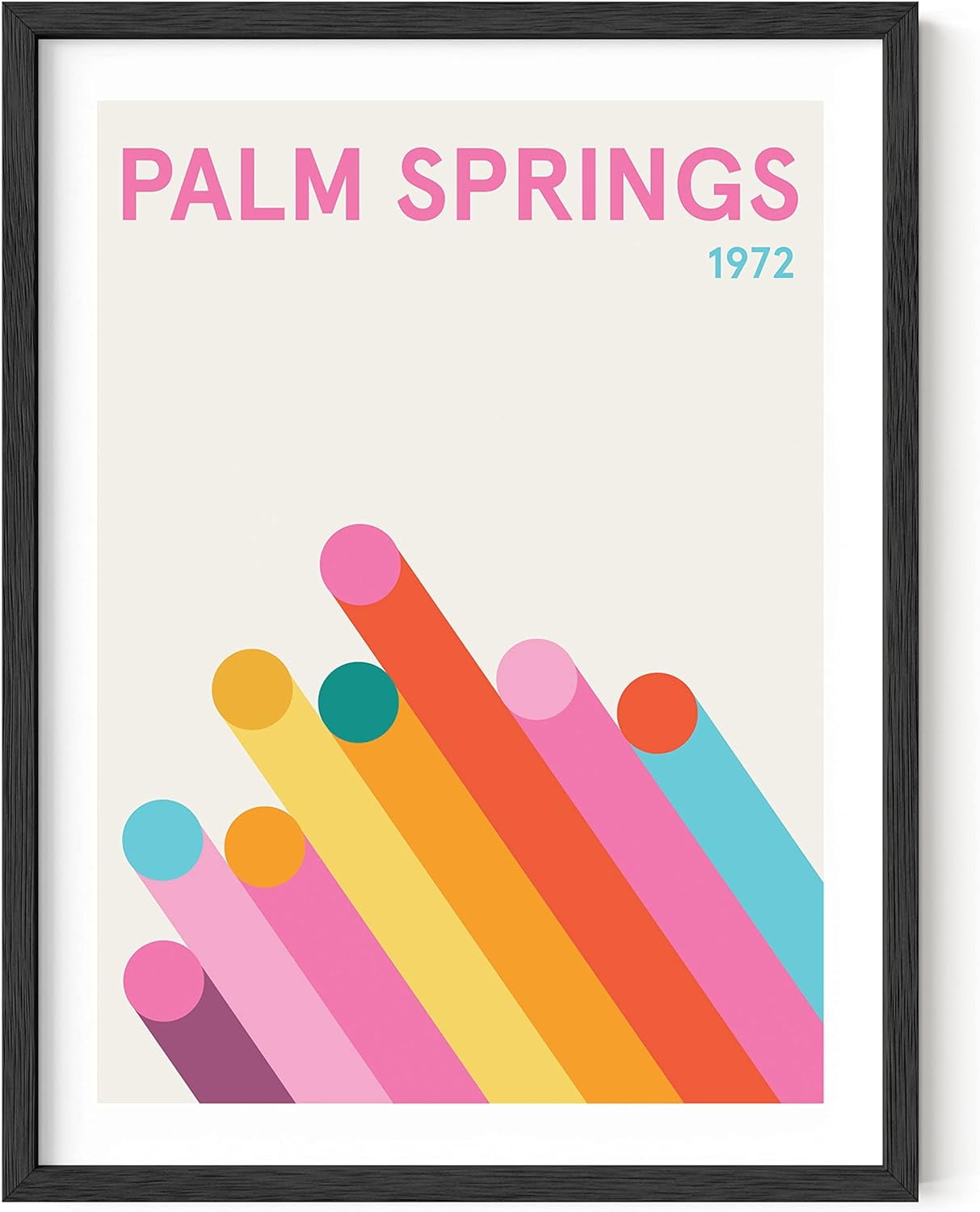 HAUS AND HUES Vintage Hawaii Surf Poster – Pfirsich Wandbild Mit Rahmen, Aloha Deko Für Zuhause